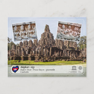 Carte Postale UNESCO WHS - Angkor - Bayon Temple