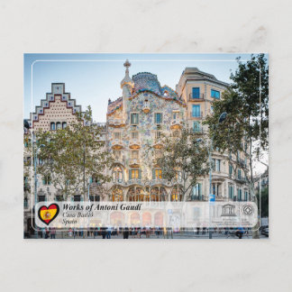 Carte Postale UNESCO WHS - Antoni Gaudí - Casa Batlló