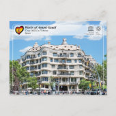 Carte Postale UNESCO WHS - Antoni Gaudí - Casa Milà La Pedrera (Devant)