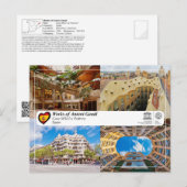 Carte Postale UNESCO WHS - Antoni Gaudí - Casa Milà La Pedrera (Devant / Derrière)