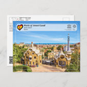 Carte Postale UNESCO WHS - Antoni Gaudí - Parc Güell (Devant / Derrière)