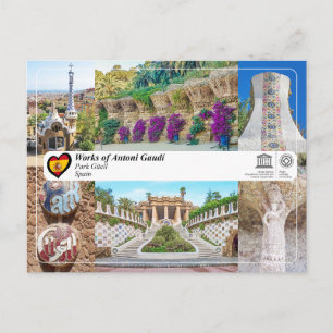 Carte Postale UNESCO WHS - Antoni Gaudí - Parc Güell