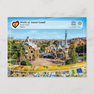 Carte Postale UNESCO WHS - Antoni Gaudí - Parc Güell