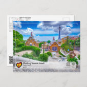 Carte Postale UNESCO WHS - Antoni Gaudí - Parc Güell (Devant / Derrière)