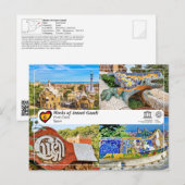 Carte Postale UNESCO WHS - Antoni Gaudí - Parc Güell (Devant / Derrière)