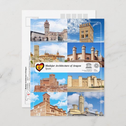Carte Postale UNESCO WHS - Architecture mudéjar d'Aragon (Devant / Derrière)