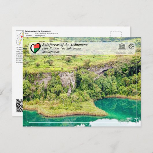 Carte Postale UNESCO WHS - Atsinanana - Parc national de Zahamen (Devant / Derrière)