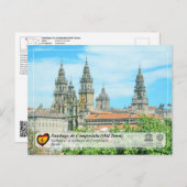 Carte Postale UNESCO WHS - Cathédrale de Saint-Jacques-de-Compos (Devant / Derrière)