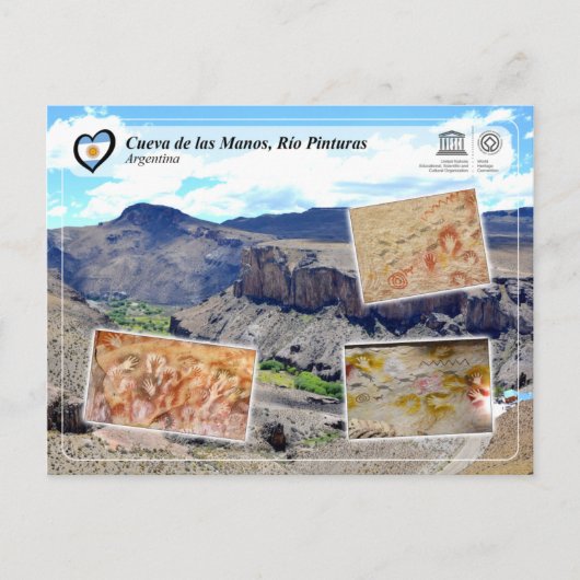 Carte Postale UNESCO WHS - Cueva de las Manos, Río Pintura (Devant)