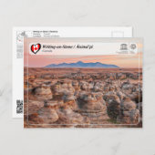 Carte Postale UNESCO WHS - Ecriture sur pierre / Áísínai’pi (Devant / Derrière)