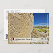 Carte Postale UNESCO WHS - Ecriture sur pierre / Áísínai’pi (Devant / Derrière)