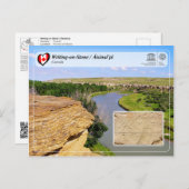 Carte Postale UNESCO WHS - Ecriture sur pierre / Áísínai’pi (Devant / Derrière)