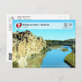 Carte Postale UNESCO WHS - Ecriture sur pierre / Áísínai’pi (Devant / Derrière)