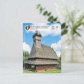 Carte Postale UNESCO WHS - Église Saint-Nicolas à Budesti (Debout devant)