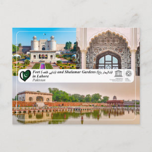 Carte Postale UNESCO WHS - Fort and Shalamar Gardens in Lahore