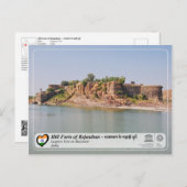 Carte Postale UNESCO WHS - Forts des collines du Rajasthan - For (Devant / Derrière)