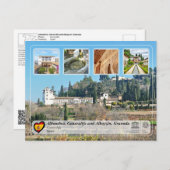 Carte Postale UNESCO WHS - Generalife, Grenade (Devant / Derrière)