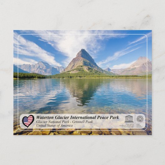 Carte Postale UNESCO WHS - Glacier NP - Mont Grinnell (Devant)