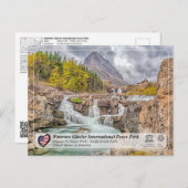 Carte Postale UNESCO WHS - Glacier NP - Swiftcurrent Falls Post (Devant / Derrière)