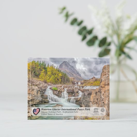 Carte Postale UNESCO WHS - Glacier NP - Swiftcurrent Falls Post (Debout devant)