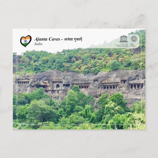 Carte Postale UNESCO WHS - Grottes d'Ajanta (Devant)