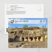 Carte Postale UNESCO WHS - Grottes d'Ellora (Devant / Derrière)