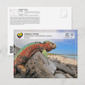Carte Postale UNESCO WHS - Îles Galápagos - Marine Iguana (Devant / Derrière)