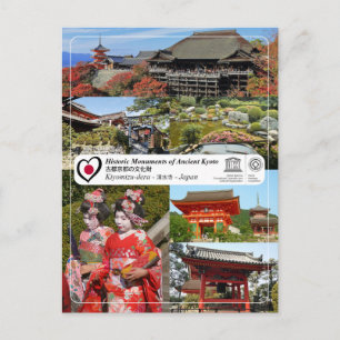 Carte Postale UNESCO WHS - Kyoto antique - Kiyomizu-dera - 清 水 寺