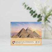 Carte Postale UNESCO WHS - Les Pyramides de Gizeh (Debout devant)