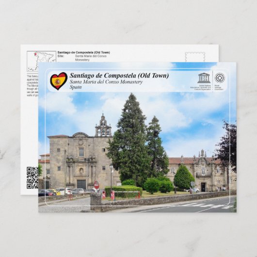 Carte Postale UNESCO WHS - Monasterio de Père Noël María del Con (Devant / Derrière)