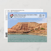 Carte Postale UNESCO WHS - Monuments Nubiens - Abu Simbel (Devant / Derrière)