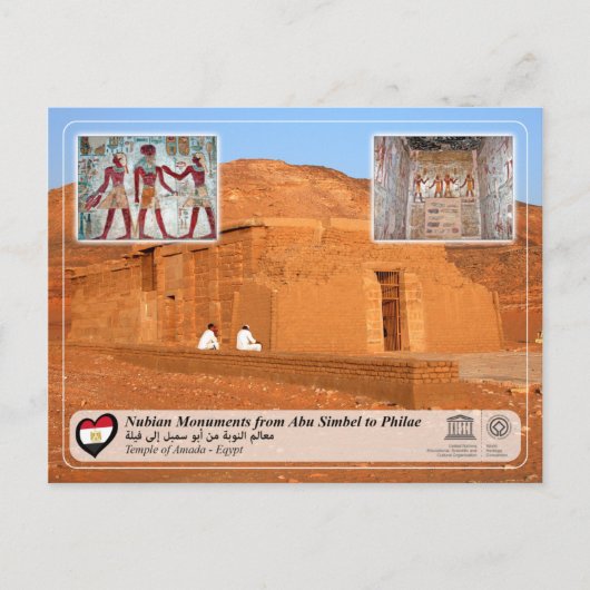 Carte Postale UNESCO WHS - Monuments Nubiens - Temple d'Amada (Devant)