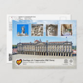 Carte Postale UNESCO WHS - Palais de Rajoy / Pazo de Raxoi (Devant / Derrière)