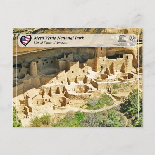 Carte Postale UNESCO WHS - Parc national de Mesa Verde (Devant)