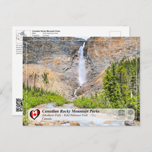 Carte Postale UNESCO WHS - Parc national de Yoho (Devant / Derrière)