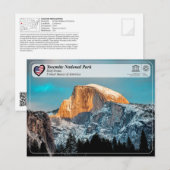 Carte Postale UNESCO WHS - Parc national Yosemite - Demi-Dôme (Devant / Derrière)