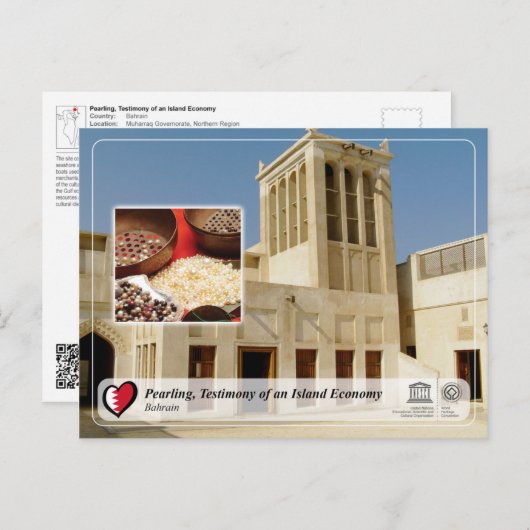 Carte Postale UNESCO WHS - Pearling, Témoignage d'une île Econ (Devant / Derrière)