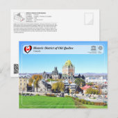 Carte Postale UNESCO WHS - Quartier historique du Vieux-Québec (Devant / Derrière)