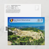 Carte Postale UNESCO WHS - Roșia Montană Paysage minier (Devant / Derrière)