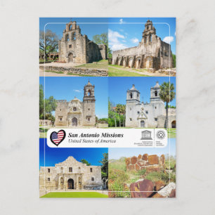 Carte Postale UNESCO WHS - San Antonio Missions