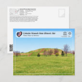 Carte Postale UNESCO WHS - Site historique d'état de Cahokia Mou (Devant / Derrière)