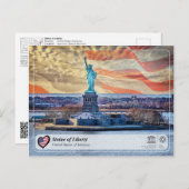 Carte Postale UNESCO WHS - Statue de la Liberté (Devant / Derrière)