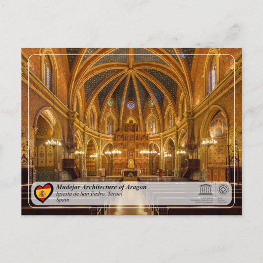 Carte Postale UNESCO WHS - Tour et église de San Pedro (Devant)