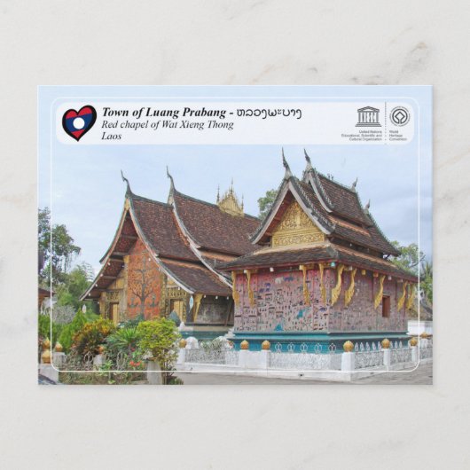 Carte Postale UNESCO WHS - Town of Luang Prabang - ຫລວງພະບາງ  (Devant)
