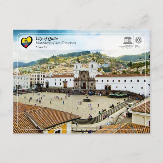 Carte Postale UNESCO WHS - Ville de Quito (Devant)