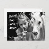 Carte postale Unicorn (Devant / Derrière)