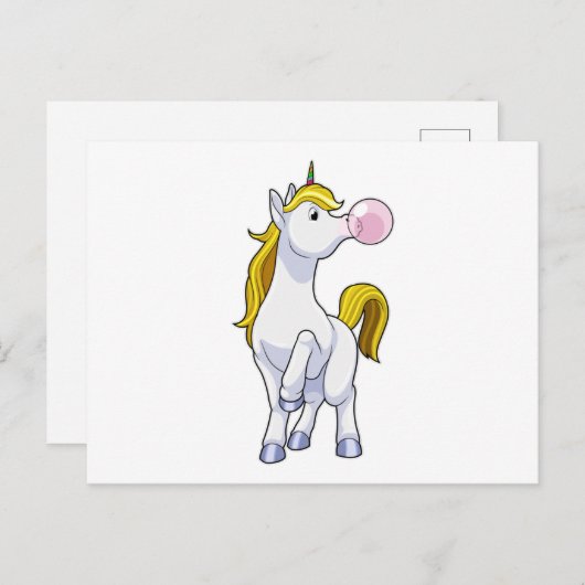 Carte Postale Unicorn (Devant / Derrière)