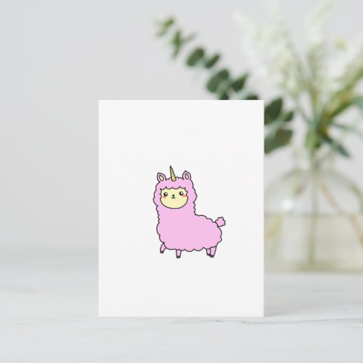Carte Postale UNICORN ALPACA LAMA chemises, accessoires, cadeaux (Debout devant)