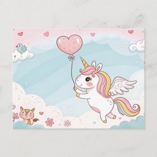 Carte Postale Unicorn and Friends Under the Sun (Devant)