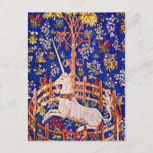 Carte Postale Unicorn Art - "La licorne en captivité"